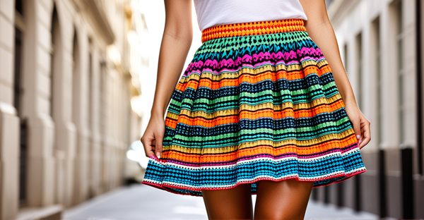 Vibrant and stylish: elevate your look with a colorful skirt